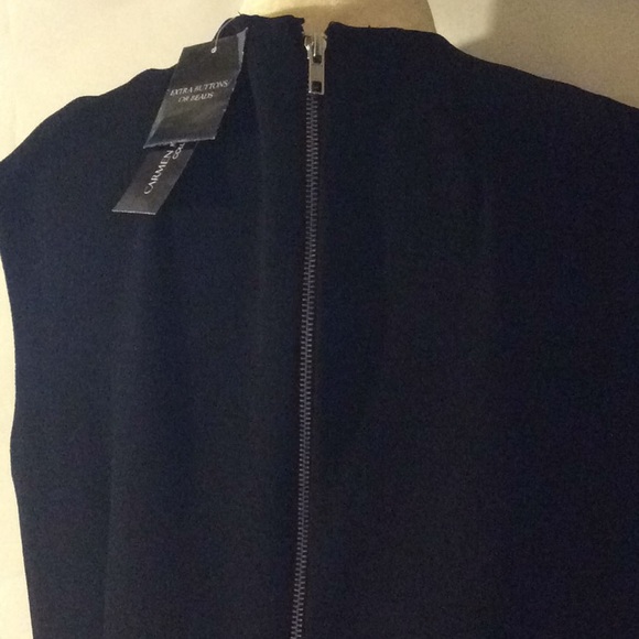 COPY - NWT Carmen Marc Valvo black evening blouse # 14 - Picture 6 of 8